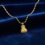 Elegant Gold Finish Floral & Traditional Pendant Necklace (1 Pc, Mix Design) - Image 7