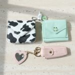 Stylish Mini Coin Purse & Card Holder Wallet with Keychain (1 Pc, Mix Design) - Image 8
