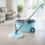 Steel Jari Bucket Mop Set with Microfiber Spin Mop (1 Set) - Image 7