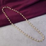 Elegant Pearl Beaded Necklace with Golden Chain Accents (1 Pc) - Image 6