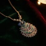 Antique Silver-Tone Peacock Design Oxidized Pendant Necklace (1 Pc) - Image 4