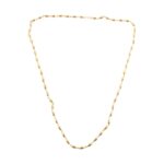 Elegant Gold-Tone Oval Bead Necklace Chain for Women (1 Pc) - Image 5