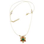 Traditional Multicolor Stone Floral Pendant Necklace Chain (1 Pc) - Image 5
