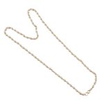 Elegant Pearl Beaded Long Necklace with Gold-Tone Link Chain (1Pc) - Image 7