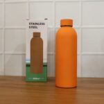 Stainless Steel Double Wall Vacuum-Insulated Drink Water (Orange / 500 ML Approx) - Image 8