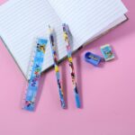 Kids 5 in 1 Stationery Kit with Cartoon Style Carry Bag - Image 7