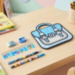Kids 5 in 1 Stationery Kit with Cartoon Style Carry Bag - Image 8
