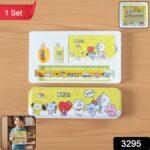 Premium Cartoon Printed Pencil Box Stationery Set (1 Pc) - Image 2