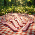 Plastic Fork Spoon,  Baby Fork Spoon Dessert Spoon (5pc set) - Image 3