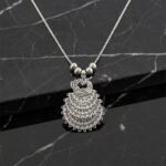 Elegant Peacock Design Oxidised Silver Finish Pendant Necklace (1 Pc)