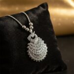 Elegant Peacock Design Oxidised Silver Finish Pendant Necklace (1 Pc) - Image 4