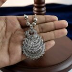 Elegant Peacock Design Oxidised Silver Finish Pendant Necklace (1 Pc) - Image 7