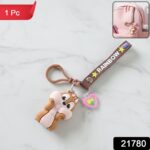 Cute Cartoon Animal Silicone Keychain with “Rainbow” Strap (1 Pc) - Image 2
