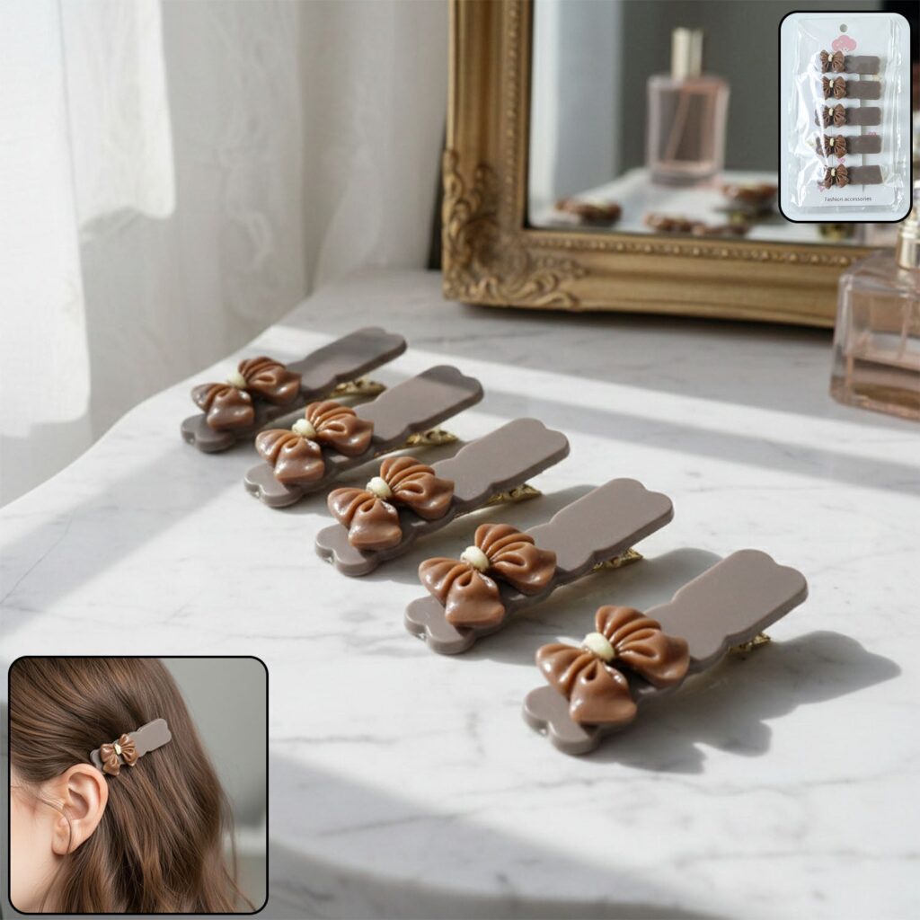 Elegant Bow Design Decorative Hair Clip Set
