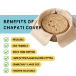 Pure Cotton Roti Mate Cloth, Round roti Cover (51 × 51 Cm, 1 Pc) - Image 8