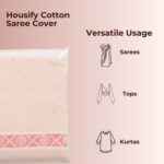 Zip Closure Saree Storage Bag (14.5x16.5 cm, Pack of 6) - Image 6