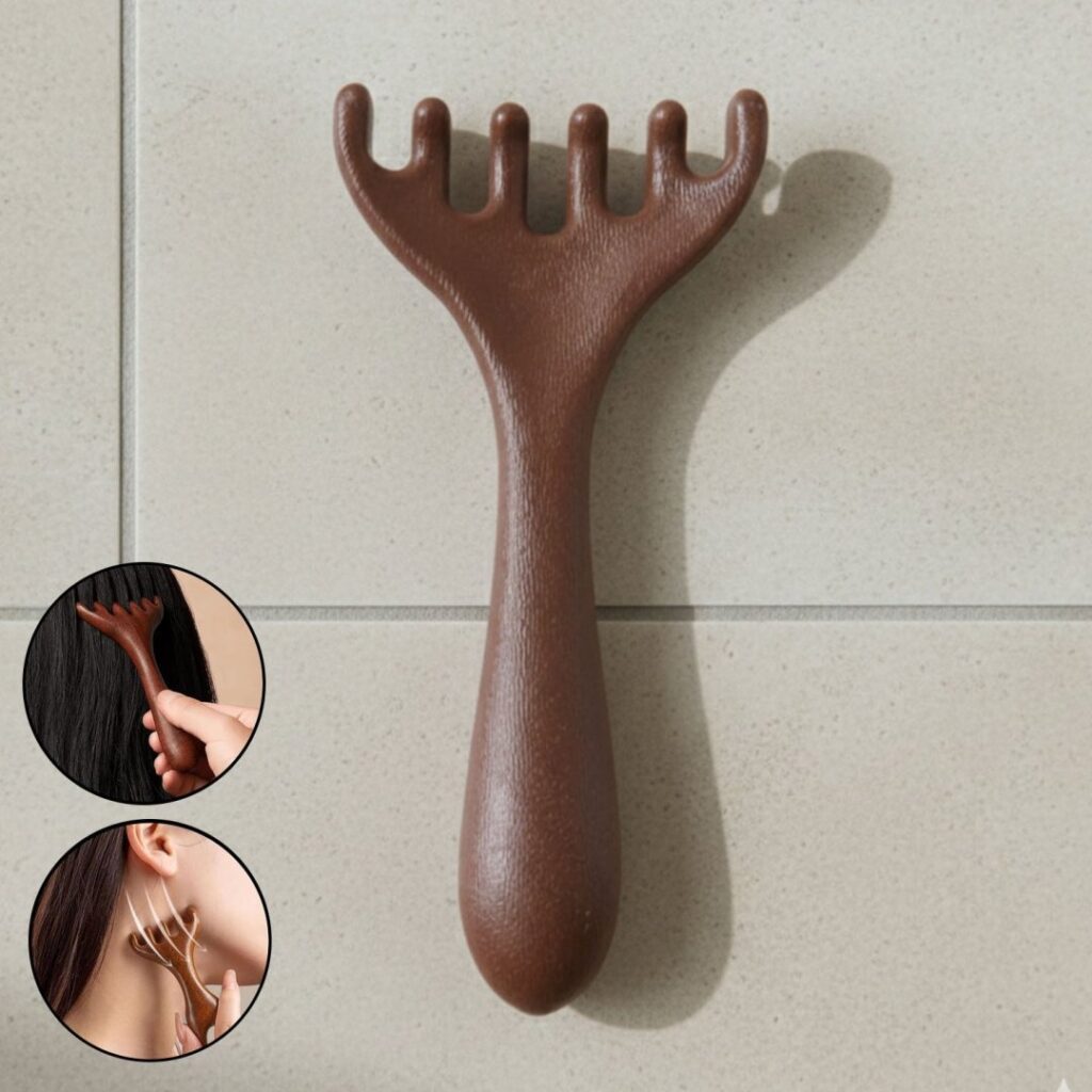 Manual Wooden Style Head and Neck Scalp Massager