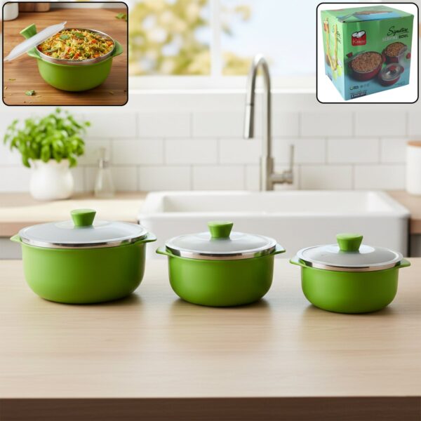 Signature Multipurpose Kitchen Serving Bowl (1000ML,1400ML,2200ML,3 Pc Set)