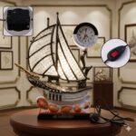 Decorative Ship Shape Clock Lamp (1 Pc) - Image 3