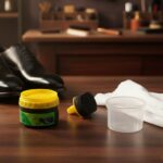 Black Shoe Polish Cream with Built-in Sponge Applicator (60 ML Approx) - Image 4
