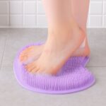 Purple Silicone Bath Massage Cushion – Suction Cup Exfoliating Foot Scrubber & Mat - Image 4