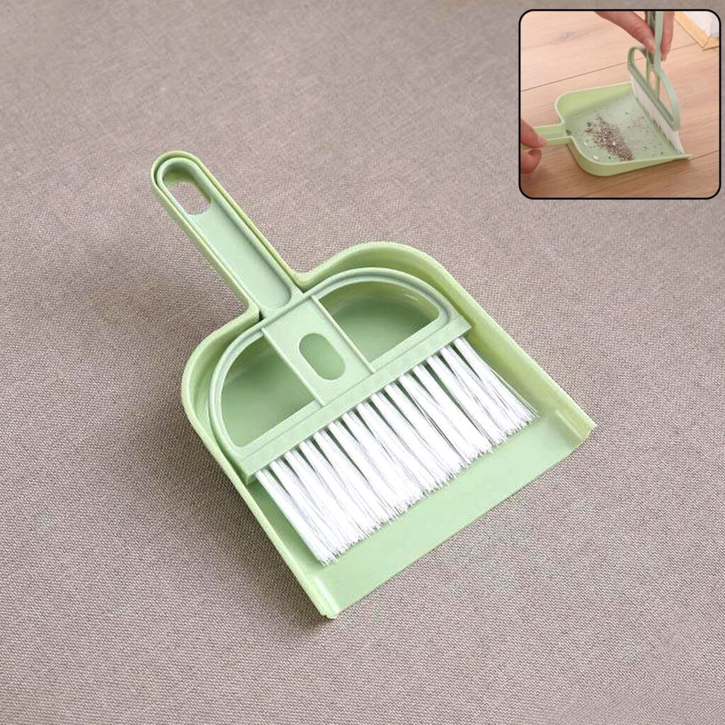 2-in-1 Handheld Cleaning Dustpan with Integrated Brush
