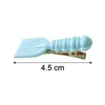 Cute Mini Spade & Leaf Shape Hair Clip Set (2 Pc) - Image 6