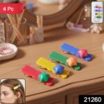 Colorful Star Design Decorative Hair Clip Set (4 Pc) - Image 2