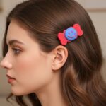 Colorful Smiley Candy Design Decorative Hair Clip Set (4 Pc) - Image 7