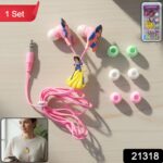 Cute Cartoon Style Wired In-Ear Earphones (1 Set) - Image 2
