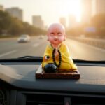 Yellow Solar Powered Sitting Buddha Statue (1 Pc / Medium) - Image 6