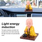 Yellow Solar Powered Sitting Buddha Statue (1 Pc / Medium) - Image 8