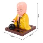 Yellow Solar Powered Sitting Buddha Statue (1 Pc / Medium) - Image 7