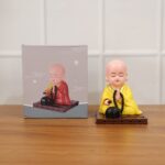 Yellow Solar Powered Sitting Buddha Statue (1 Pc / Medium) - Image 9