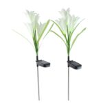 Solar Garden Flower Lights - (2Pc Set) - Image 5