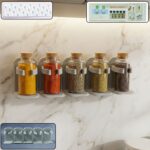 Wall-Mounted Adjustable Spice Rack Organizer