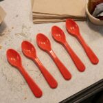 Food Plastic Spoon Set Table Spoon Tea Spoon Coffee Spoon  Heat Resistant 5 Pc - Image 6