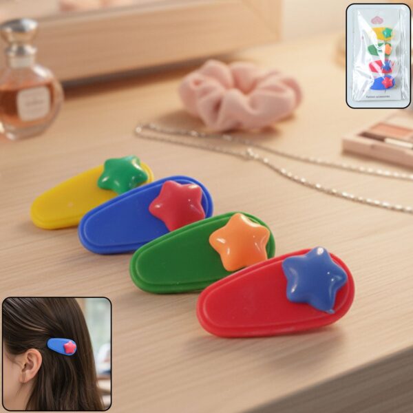 Colorful Star Design Decorative Hair Clip Set