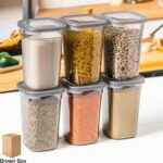 Set of 6 Plastic Multipurpose Kitchen Storage Containers