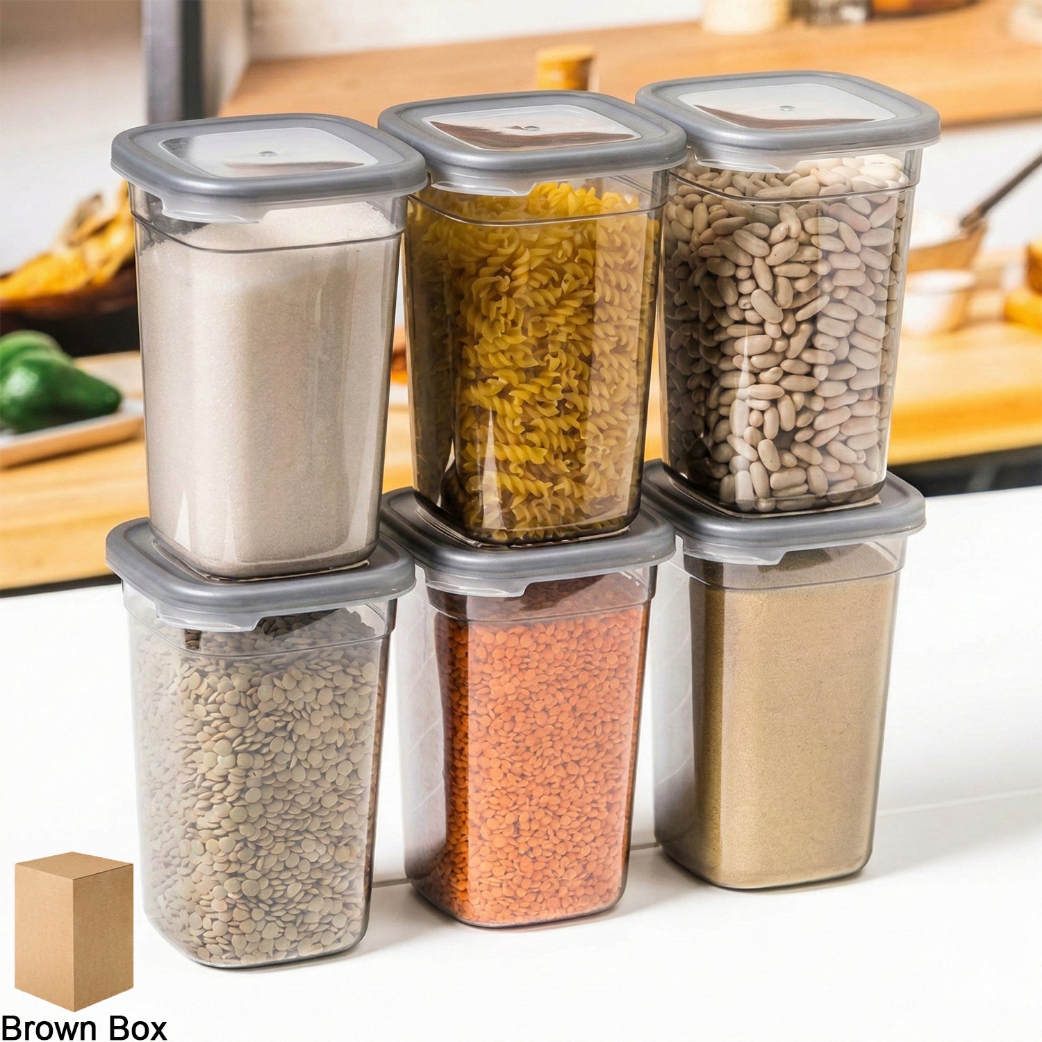 Storage-Containers-01_8df4adc4-3a1f-41f3-959e-71ca06f493c4.jpg Set of 6 Plastic Multipurpose Kitchen Storage Containers