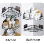 Wall-Mounted Corner Bathroom Storage Rack (1 Pc) - Image 7