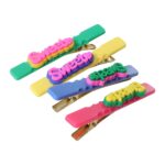 Sweet Text Decorative Hair Clip Set (4 Pc) - Image 5