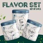 Multipurpose Plastic Tea Coffee Sugar Storage Container (3 Pc Set) - Image 3