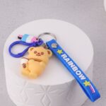 Cute Bear Cartoon Keychain with Rainbow Strap (1 Pc) - Image 7