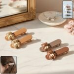 Pack of four cute teddy bear decorative hair clips