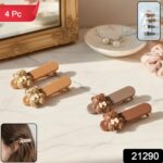 Cute Teddy Bear Decorative Hair Clips (4 Pc) - Image 2