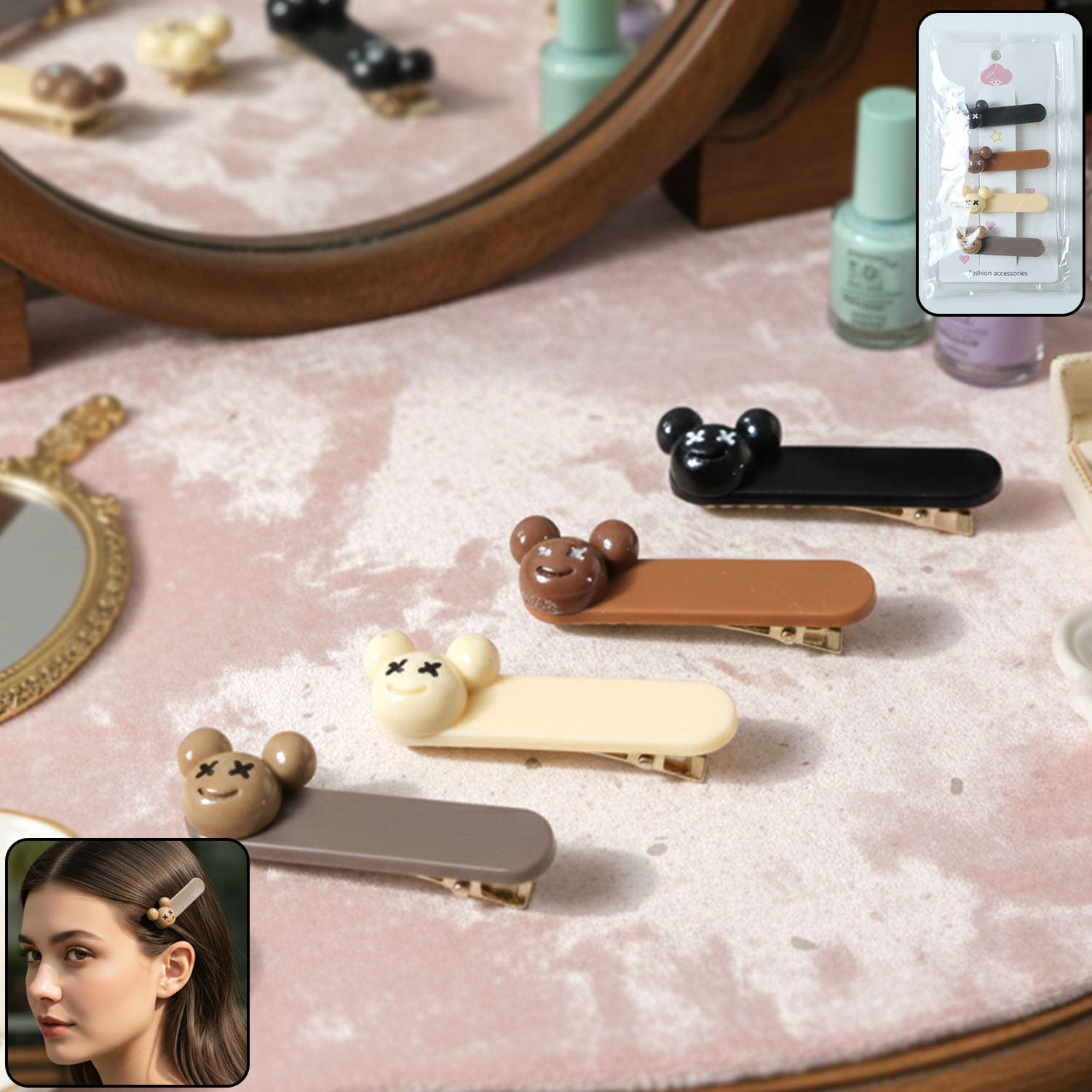 Teddyhairclip-WOSKU-01.jpg Cute Cartoon Bear Design Fashion Hair Clips