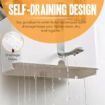 Wall Mounted 3 Compartment Toothbrush Holder with Adhesive Installation (1 Pc) - Image 9