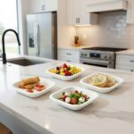 Disposable Square Food Serving Tray Set (10 Pc) - Image 4