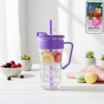 Kiddie Style Plastic Tumbler with Straw and Handle